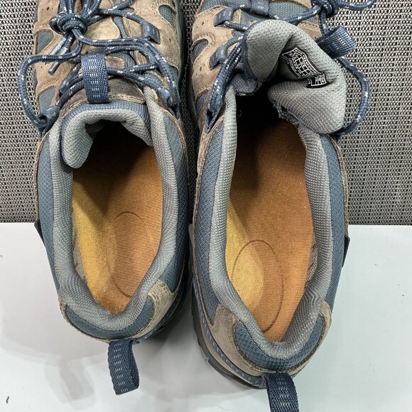 Keen Waterproof Hiking Shoes Men's 11 Brown & Blue Suede Mesh Upper Outdoor - Picture 7 of 8